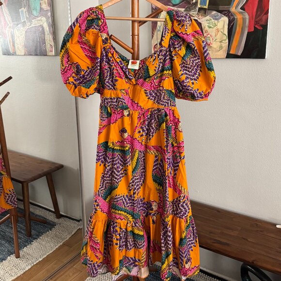 FARM Rio - Beaded Macaws Midi Dress - Picture 2 of 14